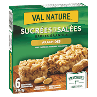 a box of val nature granola bars with almonds