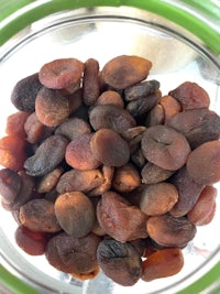 dried apricots in a glass jar