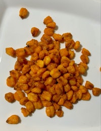 roasted chickpeas on a white plate