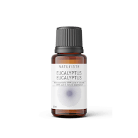 a bottle of eucalyptus essential oil on a black background
