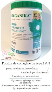 a bottle of organica collagen type 1 & 2