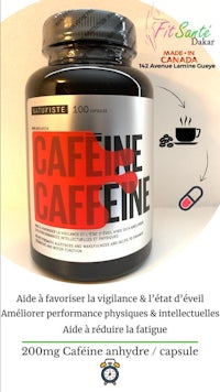 a bottle of caffeine caffeine with a label on it