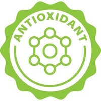 a green badge with the word antioxidant on it