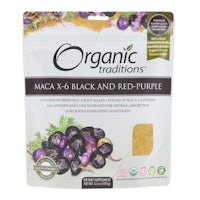 organic traditions maca 6x black and red purple powder