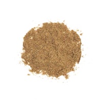 a brown powder on a white background