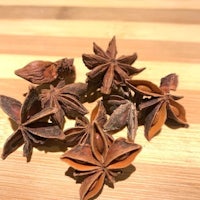 star anise seeds on a wooden table