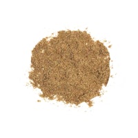 a brown powder on a white background