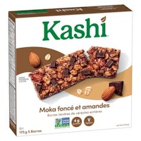 a box of kashi granola bars with almonds and chocolate
