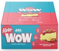 a box of keto wow with strawberries and cream