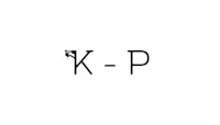 the letter k - p on a white background