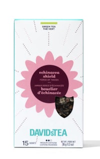 davidst tea in a box with a flower on it