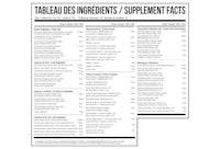 table of contents - supplement facts