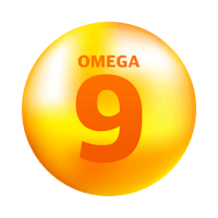 an orange ball with the number omega 9 on it