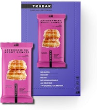 a package of trubar with a box of doughnuts