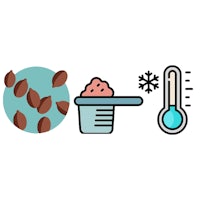 the icons include a thermometer, a bowl, and a thermometer