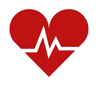 a heart icon with an ecg line