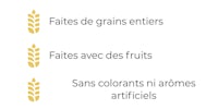 faites de grain et faites de fruits