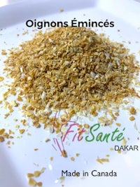 a plate of granola with the words'oignons emimies' on it