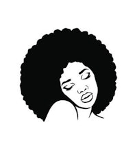 a black woman with afro hair