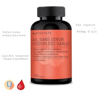 a bottle of naturiste's all savors odourless garlic