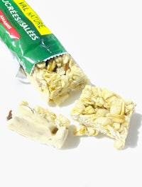 a bag of granola bars on a white surface