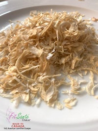 shredded coconut on a white plate