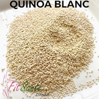 quinoa blanc on a white plate