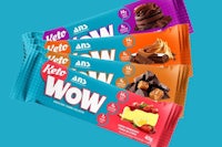 keto wow bars on a blue background