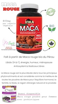 a flyer for maca rouge