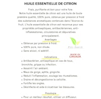 a flyer with the words hule essential de citron