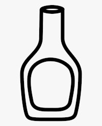 a black and white line drawing of a bottle