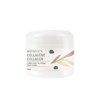 a jar of naturiste collagen cream on a black background